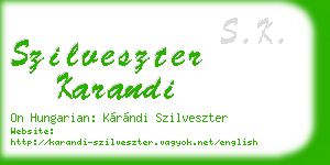 szilveszter karandi business card